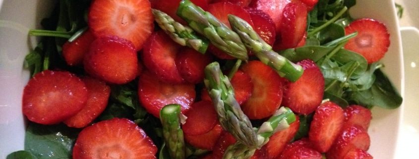 sommersalat asparges jordbær